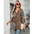 thumbnail image 3 of Zeagoo Quarter Sleeve Tops for Women Tunic Blouses V Neck Tee Shirts Tunics Blouses for Women, 3 of 5