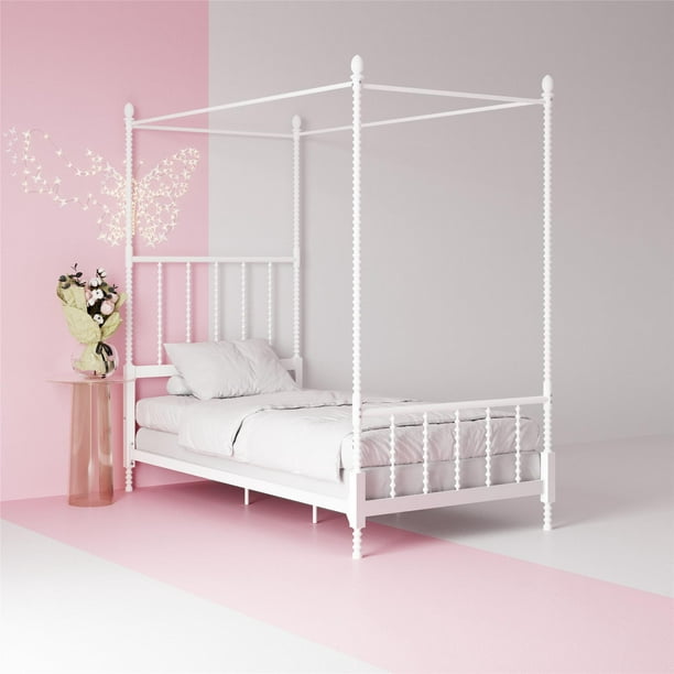 Camilla James Jenny Lind Kids Twin, White Twin Four Poster Bed Frame