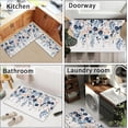 thumbnail image 4 of Spring Floral Kitchen Rugs Set of 2 Navy Blue and Pink Flowers Kitchen Mats for Floor Non Slip Kitchen Runner for Home Farmhouse Seasonal Decor Comfort Standing Mat for Sink Laundry, 4 of 5