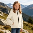 thumbnail image 6 of Boys Girls Hooded Rain Jacket Waterproof Windbreaker Outdoor Active Drawstring Coat Outerwear, 6 of 9
