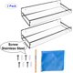 thumbnail image 4 of AMT 2 Pack Acrylic Floating Shelves, 15" L x 3.25" W, Clear Bathroom Wall Shelf, Bookshelves, Invisible Display for Office, Bedroom, Small Gap Allows Water to Escape, Free Screws & Drill Bit, 4 of 5