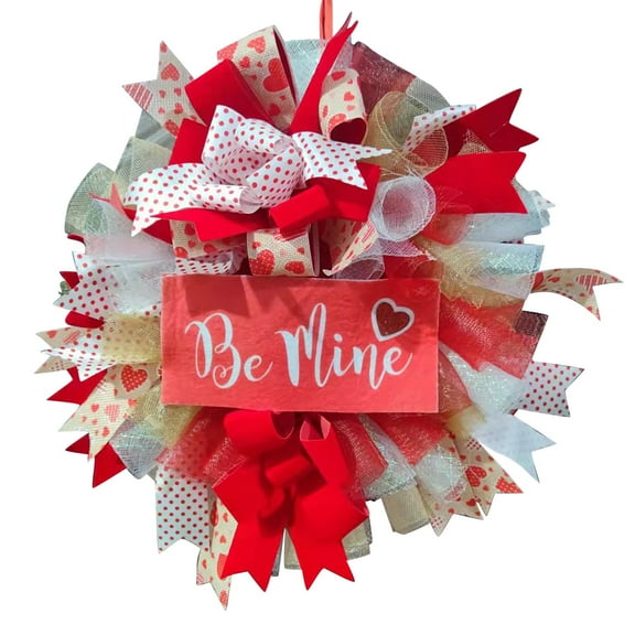 Valentine Outdoor Decorations Wreath Valentines Day Wreath Small Boxwood Wreaths Independence Day Wreath Welcome Wreaths Front Door Wreath 24 Lighted Wreath with Timer Natural Wreaths for Front Door