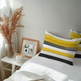 thumbnail image 5 of Yellow Black Outdoor Pillow Covers Pack of 2 Striped Gradient Wood Grain Modern Art Waterproof Throw Pillow Covers Decorative Cushion Cases for Patio Garden Tent Balcony Couch 20x12 inch, 5 of 8