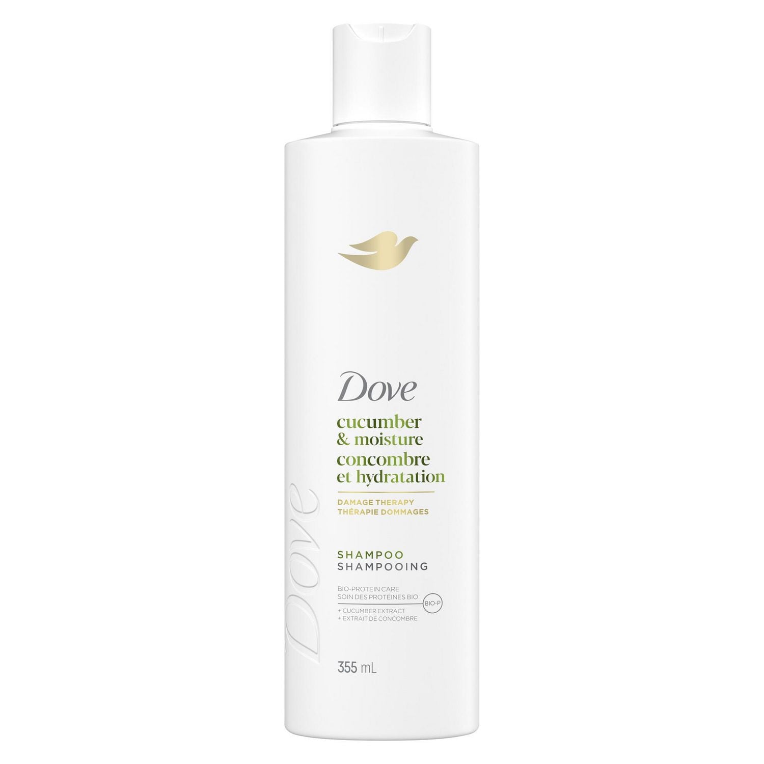 Dove Cucumber Moisture Shampoo for Dull & Dry Hair, with Liquid Bio-Protein Care, 355mL, 355 ML