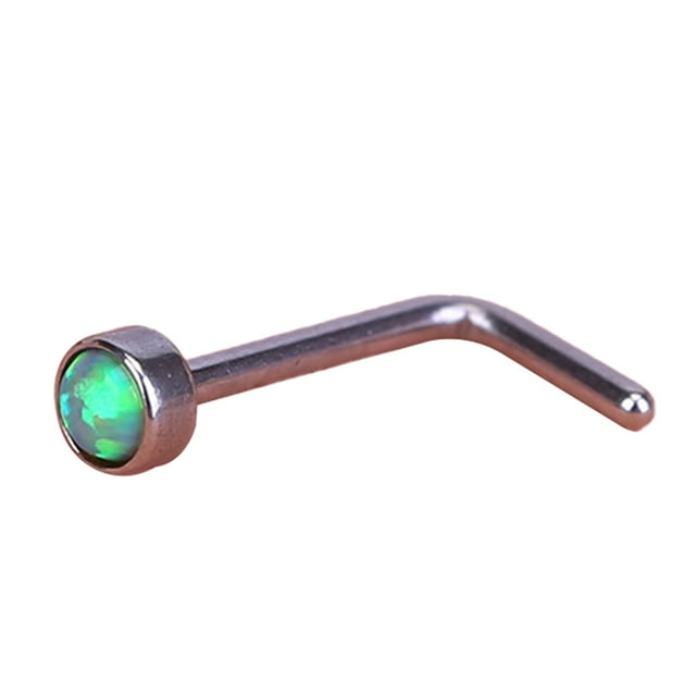 Langgg Nez Clous Style Simple Femme Habillage Décoration Accessoire Mode Acier Inoxydable Vis en Forme de L Type 1 Type9 NO9