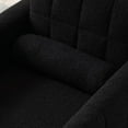 thumbnail image 6 of Modern Accent Leisure Chair ,Armchair With Metal Trim and Gold Legs, with 1 Waist Pillow,for living room,bedroom,Black, 6 of 9