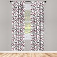 thumbnail image 5 of Ambesonne Love Window Curtains, Valentine's Day Hearts, Each 28" W x 63" L, Grey White Hot Pink, 5 of 5