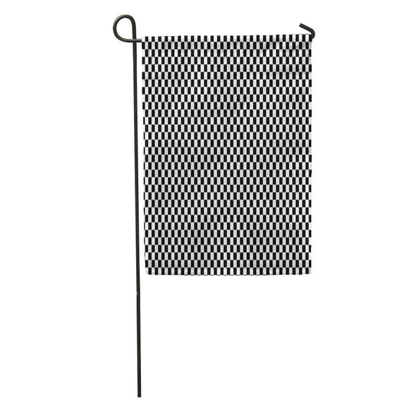POGLIP Car Checkered Racing Flag White Race Line Start End Auto Garden Flag Decorative Flag House Banner 12x18 inch