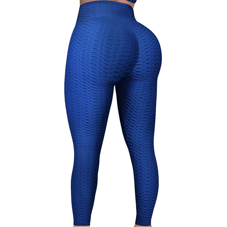 Leggings for Women Textured Scrunch Butt Lift Yoga Pants Slimming Workout  High Waisted Anti Cellulite Tights