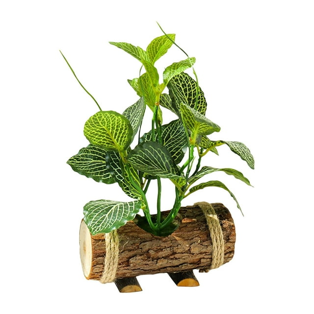 Mini Plantas en , Plantas Artificiales con Macetas de Tronco de Madera, Pequeñas Plantas en para Estante, Sala de Estar, Baño, Decoración Estilo V perfecl plantas en macetas falsas