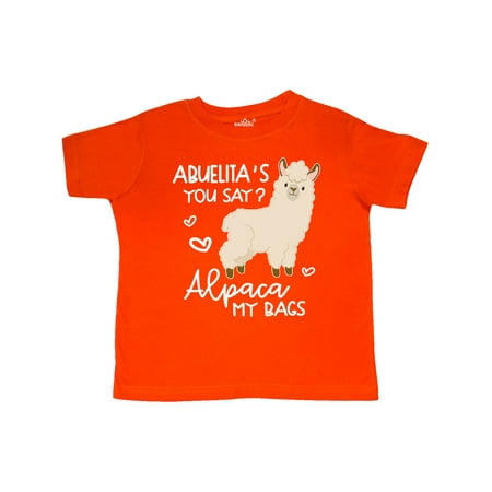 

Inktastic Abuelita s You Say Alpaca My Bags Gift Toddler Boy or Toddler Girl T-Shirt