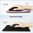 thumbnail image 4 of TECKNET Mouse Pad with Wrist Support, Ergonomic Gaming Mouse Pad Pain Relief, Portable Comfortable Mousepad for Computer, Laptop, Office, Home and Travel, Non-Slip Base, Waterproof Surface, Pink, 4 of 7