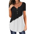 thumbnail image 1 of Gibobby Playera de Verano para Mujer Camiseta manga corta para mujer con cuello redondo y estampado a juego(Blanco,M), 1 of 5