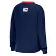 thumbnail image 3 of Women's WEAR by Erin Andrews Navy New England Patriots Waffle Henley Long Sleeve T-Shirt, 3 of 3