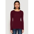 thumbnail image 2 of Women's Basic Crew Neck Long Sleeve Tee, 2 of 5