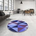 thumbnail image 4 of Ahgly Company Tapis d'Intérieur Lavables en Machine Bleu Ciel de Transition, 8' Carré, 4 of 7
