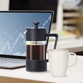 thumbnail image 6 of French Press Coffee Maker (12oz)- Borosilicate Glass, Coffee Press, Single Cup French Press, 3 cup Capacity, Black, 6 of 7