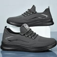 thumbnail image 4 of Dakaela Mens Running Shoes Sports Fashion Walking Sneakers Mesh Comfort Casual Dress Footwear Grey 8.5, 4 of 8
