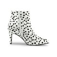 thumbnail image 3 of BLISSFUL STEP Women's Polka Dots Stiletto Heel Ankle Boots White 7.5, 3 of 7