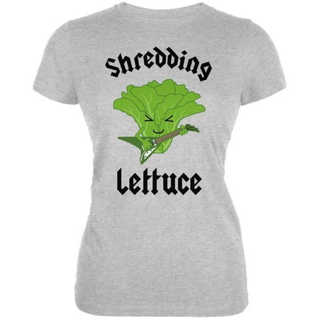 Vegetable Lettuce Shredding Heavy Metal Guitar Funny Juniors Soft T (Best Way To Shred Lettuce)