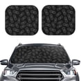 thumbnail image 2 of Haiem White Pineapples Car Windshield Sun Shade (2 Pieces) Foldable Windshield Sun Shade Car Accessories for Truck SUV Pickup-Medium, 2 of 7