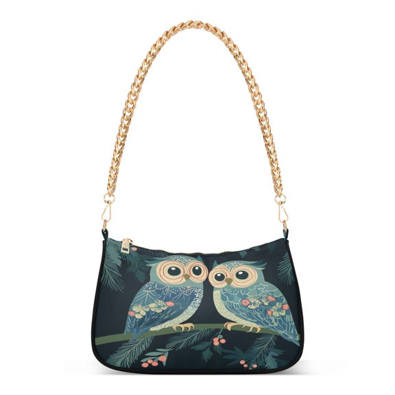 ALAZA Owls Mandala Women's Chain Shoulder Bag Hobo Handbag Tote Crossbody Purse