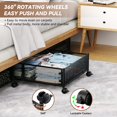 thumbnail image 4 of Contenedor de metal PHINOX para almacenamiento debajo de la cama con ruedas, paquete de 4, 4 of 7