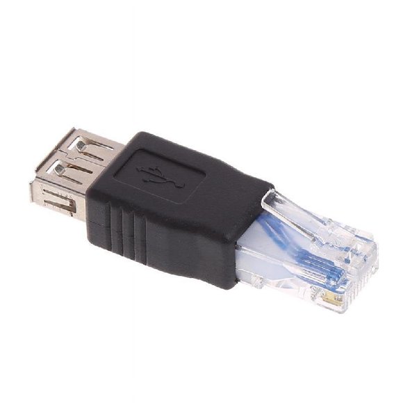 EASTIN (1-Pack) USB Type A Female to RJ45 Male Connector Crystal USB USB Transfer Network Plug