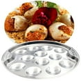 thumbnail image 4 of Cheer.US Snail Plate, Hotel Lightweight Tableware sy Clean Server Dish Restaurant Home Kitchen Dinner 12 Holes Mushroom Escargot Stainless Steel Heat Resistant-7.5’’, 4 of 7