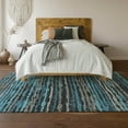 thumbnail image 6 of Addison Rugs Mayfield Washable Transitional Broken Stripes Peacock Rectangle Rug, 2'6" x 3'10", 6 of 6