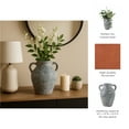 thumbnail image 5 of Terracotta Vase with Handles for Living Room Decor - Casual Home Decor for Bedroom, Coffee Table, and Office Display - Flower Vase for House Styling and Kitchen Counter - 13", Blue & White, 5 of 13