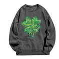 thumbnail image 2 of xixinqiwan Women's St Patrick's Day Sweatshirts,Womens Clover Print Hoodie Casual Long Sleeve Sweatshirt Irish Shamrock Pullover Tops, 2 of 6