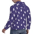 thumbnail image 3 of KLL Astronaut Rabbit Print Mens Hoodie Long Sleeve Casual Pullover Hooded Sweatshirt Fashion Drawstring Hoodies with Pocket-Large, 3 of 6