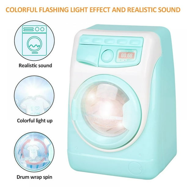 Washer Dryer Realistic Pretend Play Appliance for Kids, Interactive