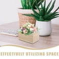 thumbnail image 3 of VORCOOL 1Set Small Wood Basket for Families Decorative Display Minimalist Style 4.9X3.5X2.8In, 3 of 8