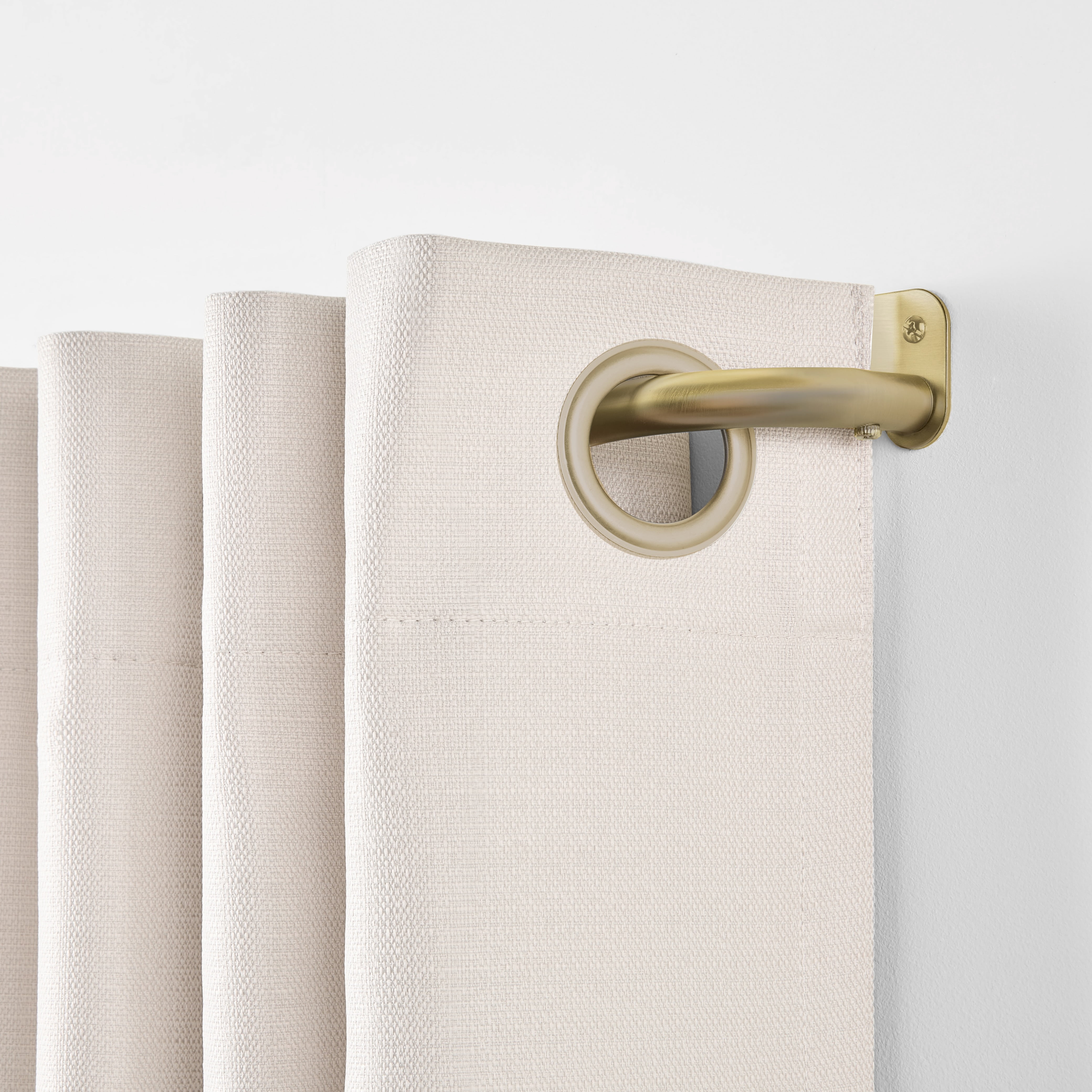 Mainstays 3/4" Brass Room Darkening Adjustable Wrap Curtain Rod, 30-84"