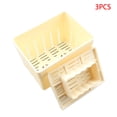 thumbnail image 1 of 3 Pieces Tofu Press-Maker Mold DIY Plastic Mould Homemade Soybean Curd without Cheese Cloth Kitchen Cooking Tool, 1 of 9