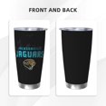 thumbnail image 3 of Taza térmica duradera de acero inoxidable 304 con tapa y pajita con temática del equipo de fútbol de los Jaguars Taza térmica de acero inoxidable de 20 oz Taza para automóvil Adecuada para bebidas, 3 of 8