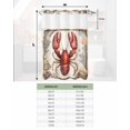 thumbnail image 6 of No Hook Shower Curtains with Snap in Liner, Coastal Lobster Waterproof Fabric Shower Curtain, Beach Coral Shell Nautical Vintage Double Layers & See-Through Top Window Bathroom Curtains 72''x96'', 6 of 6