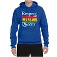 thumbnail image 2 of Wild Bobby Respect Our Queens Black Pride Unisex Graphic Hoodie Sweatshirt, Royal, 3X-Large, 2 of 5