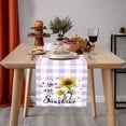 thumbnail image 2 of Nappe Décorative en Coton Long Motif Tournesol à Carreaux, 2 of 5