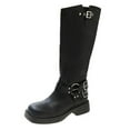 thumbnail image 2 of LSLJS Bottes Hautes d'Automne et d'Hiver à Bout Rond à Talon Épais, Bottes Décontractées Mode pour Dames, Bottes Mi-Mollet pour Femmes, Bottes pour Femmes, 2 of 5
