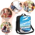 thumbnail image 5 of Lsque Urban Riverside Clock Tower Lunch Bag Lunch Box for Women Men Reusable Insulated Lunch Tote Bag,Leakproof Thermal Cooler Sack Food Handbags Case High Capacity, 5 of 9