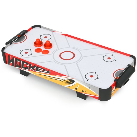 RayChee 36in Table Top Air Hockey Table for Kids, Teens, and Adults, Portable Mini Tabletop Air Hockey Game for Game Room, Living Room w/ Powerful Air, 2 Pushers & 2 Air Hockey Pucks