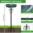 thumbnail image 2 of Metal Bird Bath, Vintage Freestanding Birdbath with Stake, Pronged Base Birdfeeder Bowl for Garden Patio Yard Lawn Decor (Vintage Green), 2 of 2