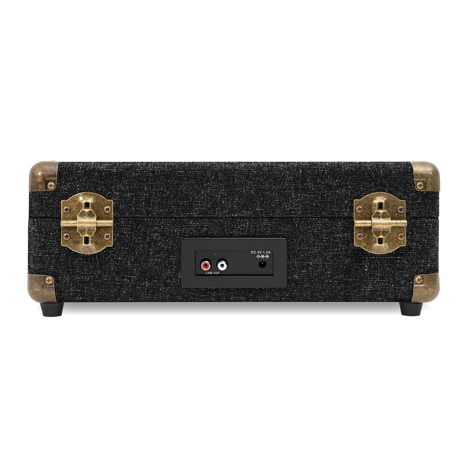 Victrola Venture Bluetooth Portable Mid-Century Modern Suitcase Record Player with 3-Speed Turntable & Built-in Speakers  | Black