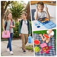 thumbnail image 3 of Bento Lunch Box Set for Kids with 9.5oz Soup Thermo Leak-Proof Lunch Food Container with Insulated Hot Food Jar for Kid Toddler Girls Boys Teens to School,Travel Blue, 3 of 8