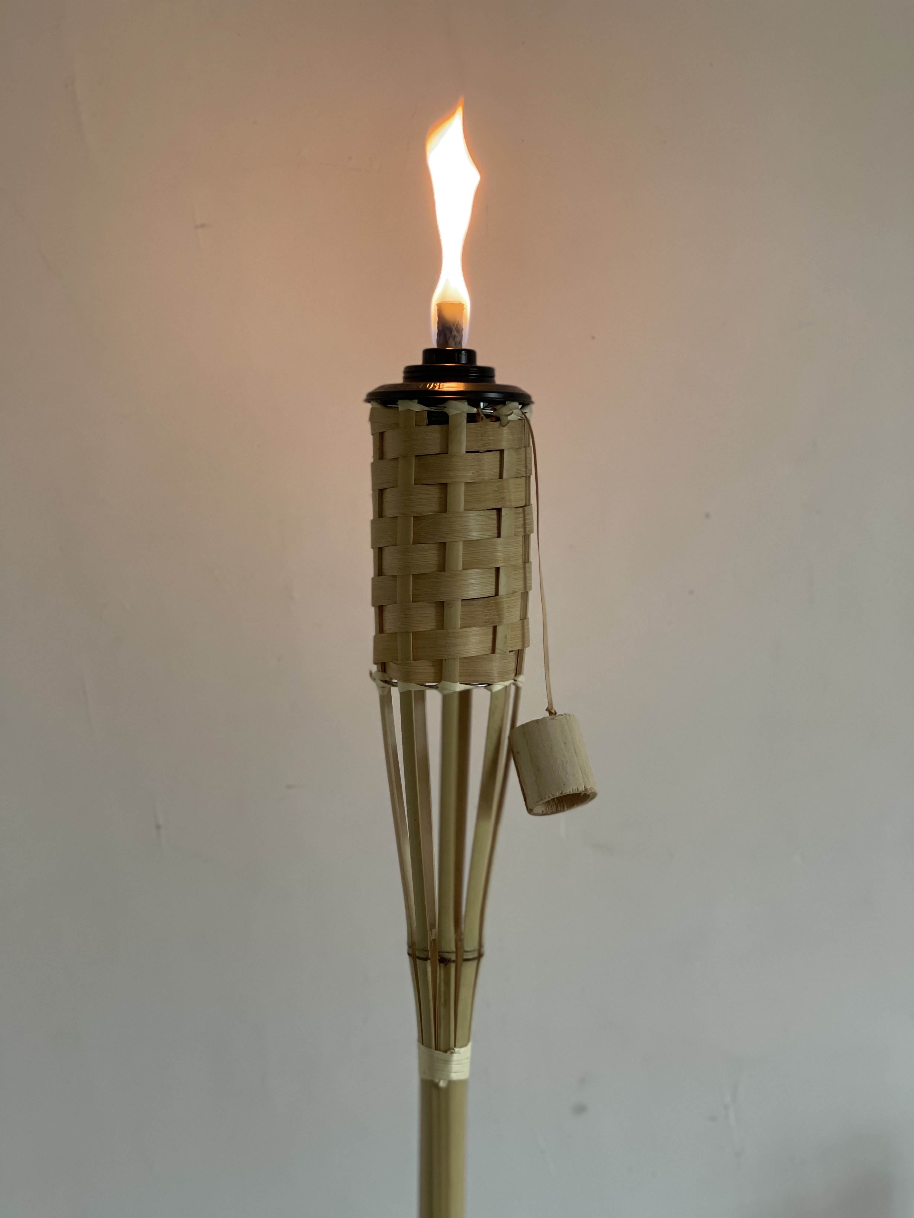 Mainstays 57in Bamboo Torch with Fiberglass Wick, 12fl oz Natural
