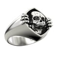 thumbnail image 1 of Gupgi Vintage Adult Skull Finger Ring Man Metal Alloy Punk Rings Stage Jewelry, 1 of 9
