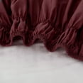 thumbnail image 4 of PiccoCasa Bed Skirt Polyester Elastic Wrap Around Dust Ruffle, Full Burgundy, 4 of 8